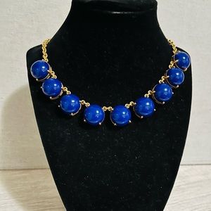 J.Crew Blue Round Stone Necklace
